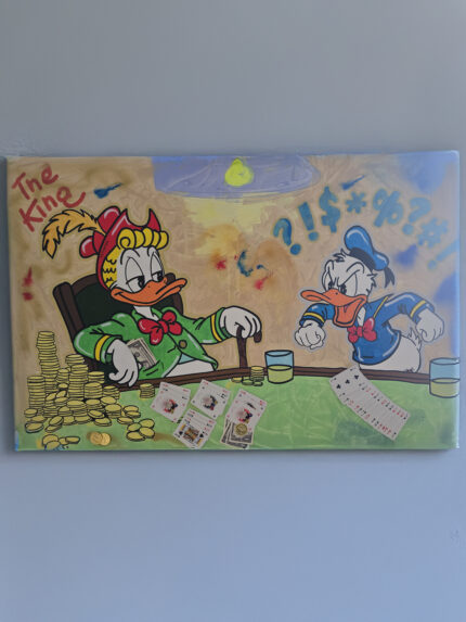 “SCALA 40” Acrilico e vernice spray con carte vere, dollari e monete 3D - ANNO 2026 - 80 x 120 cm